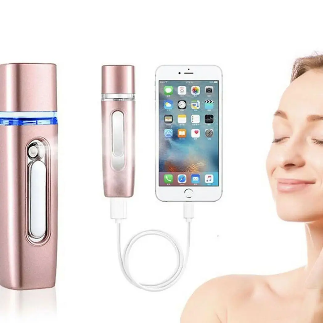 2 in 1 Portable Nano Mist Sprayer Handheld - Rose Gold by Aquarius