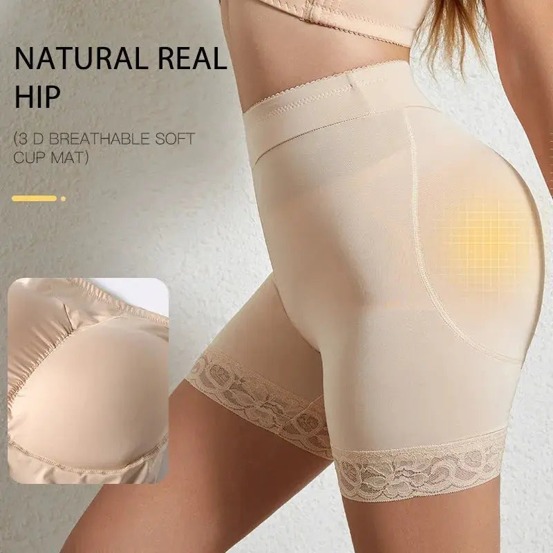 Plus Size High Waist Tummy Control Shapewear Panties Women Butt Lifter Hip Enhancer Seamless Breathable Lace Trim Underwear by All Mart Bristol Ltd