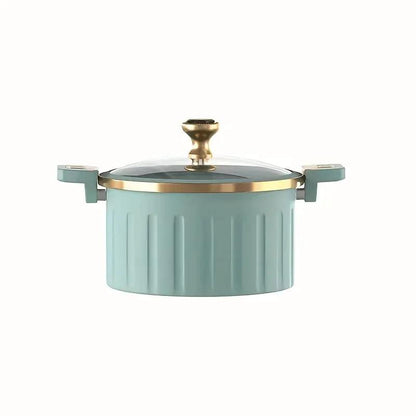 Enamel Cooking Pots Large-Capacity Double-Handled Stew Pot Non-Stick Multifunctional Home Pot Suitable Pots for the Kitchen by All Mart Bristol Ltd