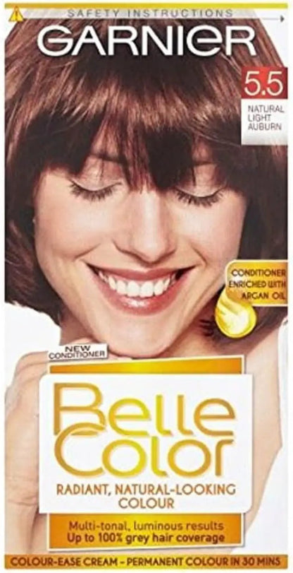 Belle Color Permanent Brown Hair Dye - Natural Looking Color & 100% Grey Coverage - 3 Pack of 5 Natural Brown by All Mart Bristol Ltd