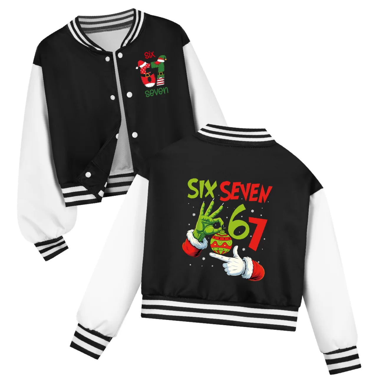 Children's Christmas Six Seven Baseball Hoodie Costume Uniform Casual Spring Autumn Wear for Boys And Girls by All Mart Bristol Ltd