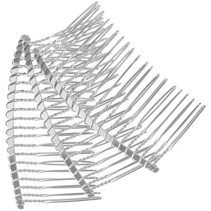 3 Pcs Iron Hair Comb 7 8cm Silver Metal Wire 20 Teeth Bridal Veil Comb Wedding Headdress Craft Hairpiece DIY Accessory For Pins by All Mart Bristol Ltd