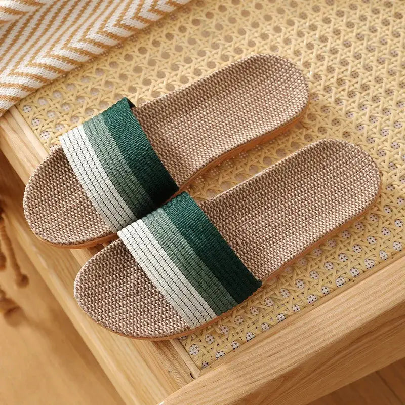 Hemp Women's Slippers Flats Home 2026 Spring Summer Designer Woman Shoes Casual Indoor Slides Couple Soft Sole Non-Slip Floor by All Mart Bristol Ltd