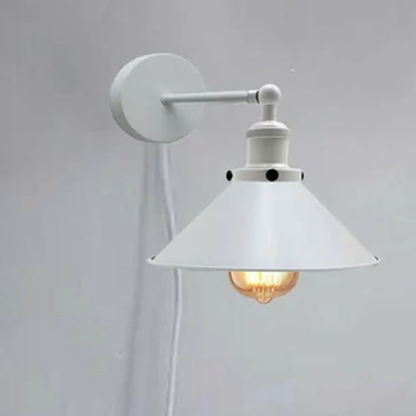 Modern White Plug-In Wall Sconce with Lamp Shade ~1279 by All Mart Bristol Ltd