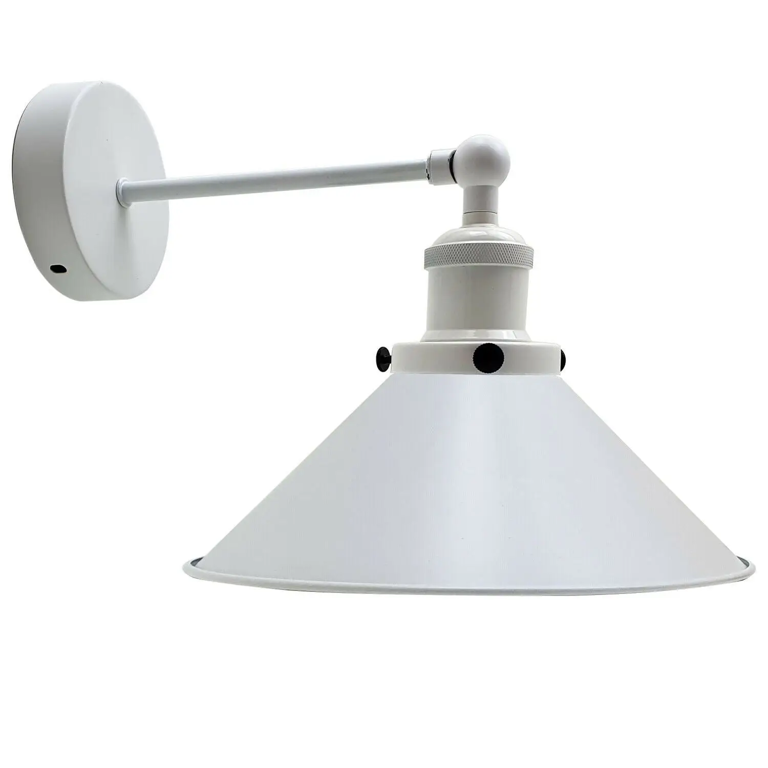Modern White Plug-In Wall Sconce with Lamp Shade ~1279 by All Mart Bristol Ltd