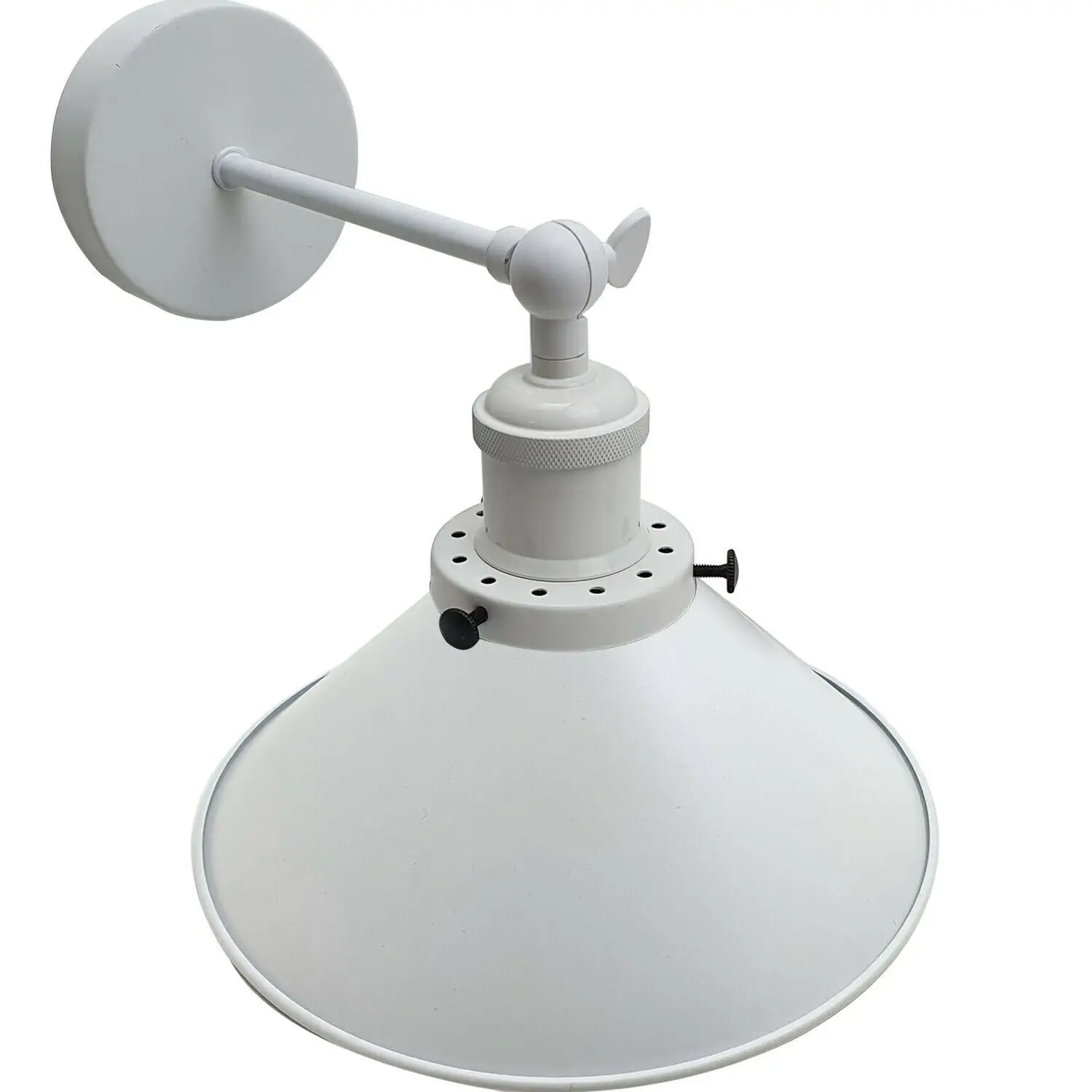 Modern White Plug-In Wall Sconce with Lamp Shade ~1279 by All Mart Bristol Ltd