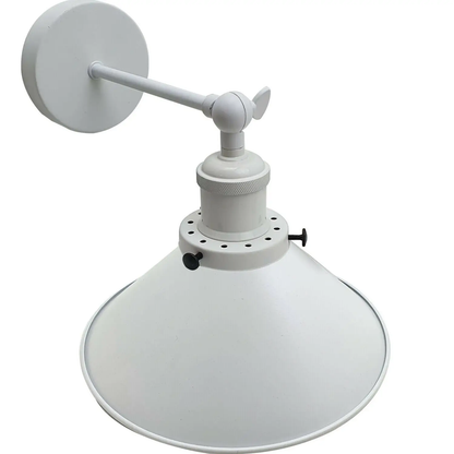 Modern White Plug-In Wall Sconce with Lamp Shade ~1279 by All Mart Bristol Ltd