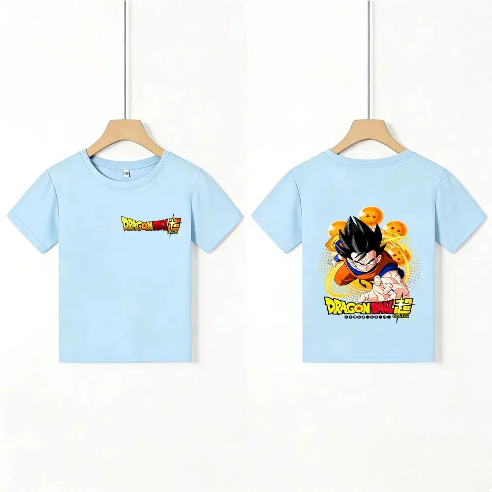 Kids T - Shirt Dragon Ball Goku & Great Ape Print, Cartoon Anime - Themed Casual Cotton Tee for Boys Girls, Cool Graphic Childre by All Mart Bristol Ltd