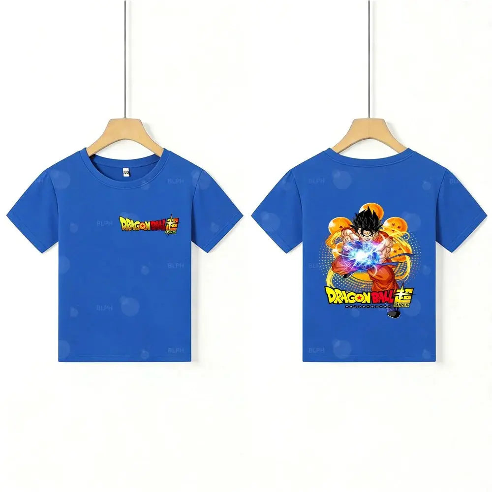 Kids T - Shirt Dragon Ball Goku & Great Ape Print, Cartoon Anime - Themed Casual Cotton Tee for Boys Girls, Cool Graphic Childre by All Mart Bristol Ltd