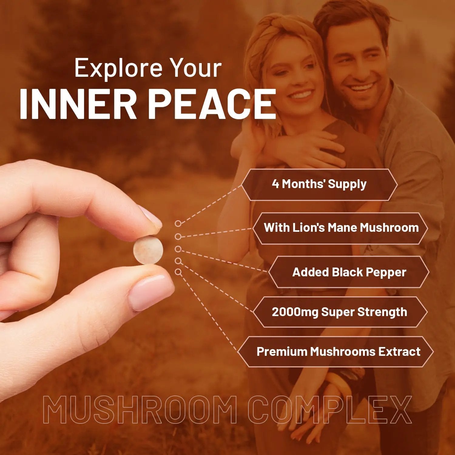 dvanced Mushroom Complex 2000mg | A super blend of 6 Mushroom with Lions Mane, Chaga, Cordyceps, Shiitake, Reishi and Maitake with Black Pepper | 120 Vegan High Strength Tablets | Made in UK by Prowise by Prowise Healthcare
