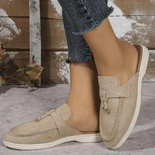 New Women's Slip-on Shoes Casual Half-slippers by Dropshipman