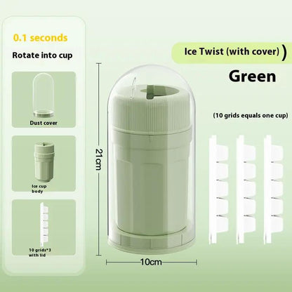 Twisting Ice Cup Rotating Release Ice Cube Trays Rotation With Cover Ice Block Mold For Freezer Home Refrigerator Storage by Dropshipman
