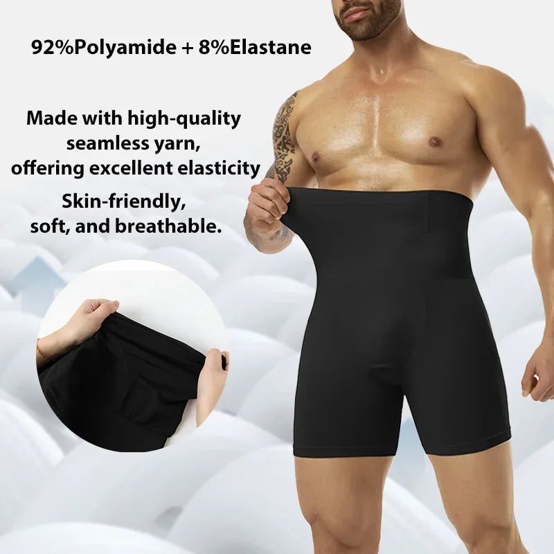Men Slimming Brief High Waist Breathable 3D Pouch Underwear Tummy Control Boxer Belly Flat Shapewear Pant Compression Shorts by All Mart Bristol Ltd