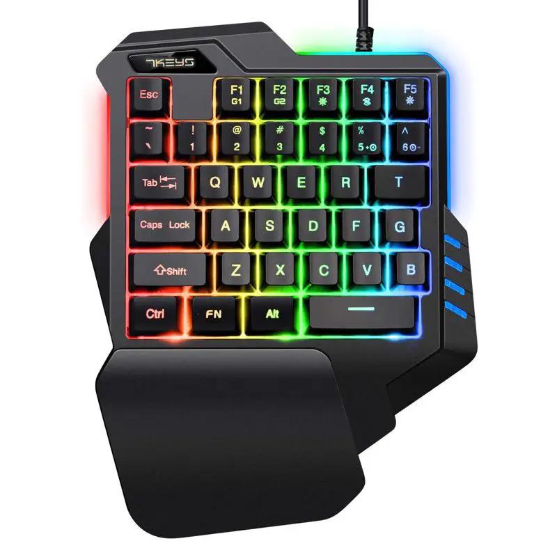 One-handed RGB Mechanical Gaming Keypad by Dropshipman
