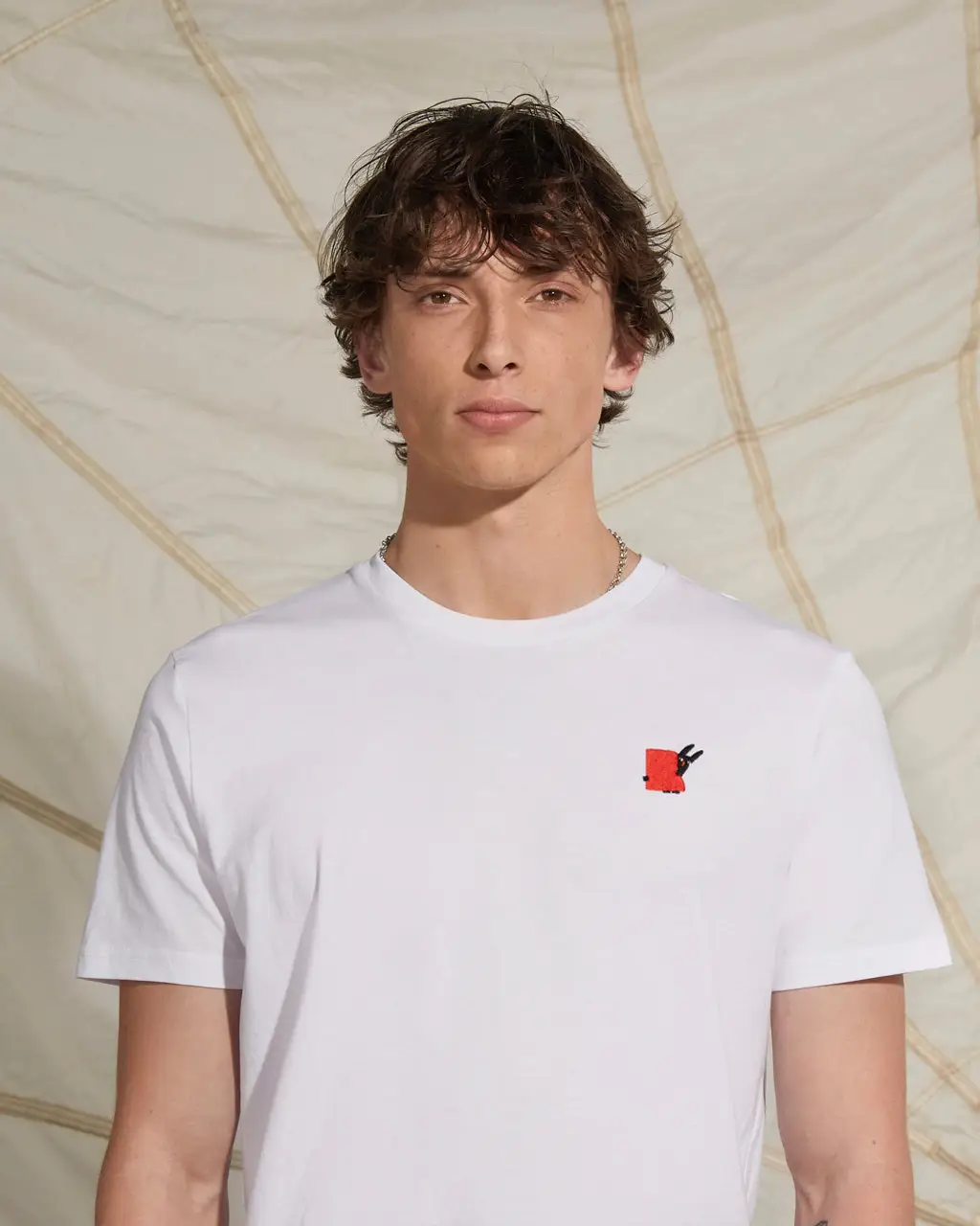 Pierre Buttin Embroidered T-Shirt White by All Mart Bristol Ltd