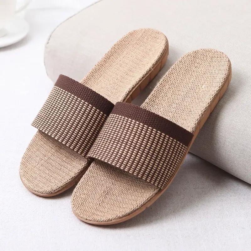 Linen Slippers Deodorizing Sweat-absorbing And Quiet by Dropshipman