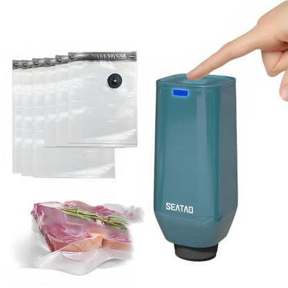 Electric Handheld Vacuum Sealer and Reusable Food Storage Bags by All Mart Bristol Ltd