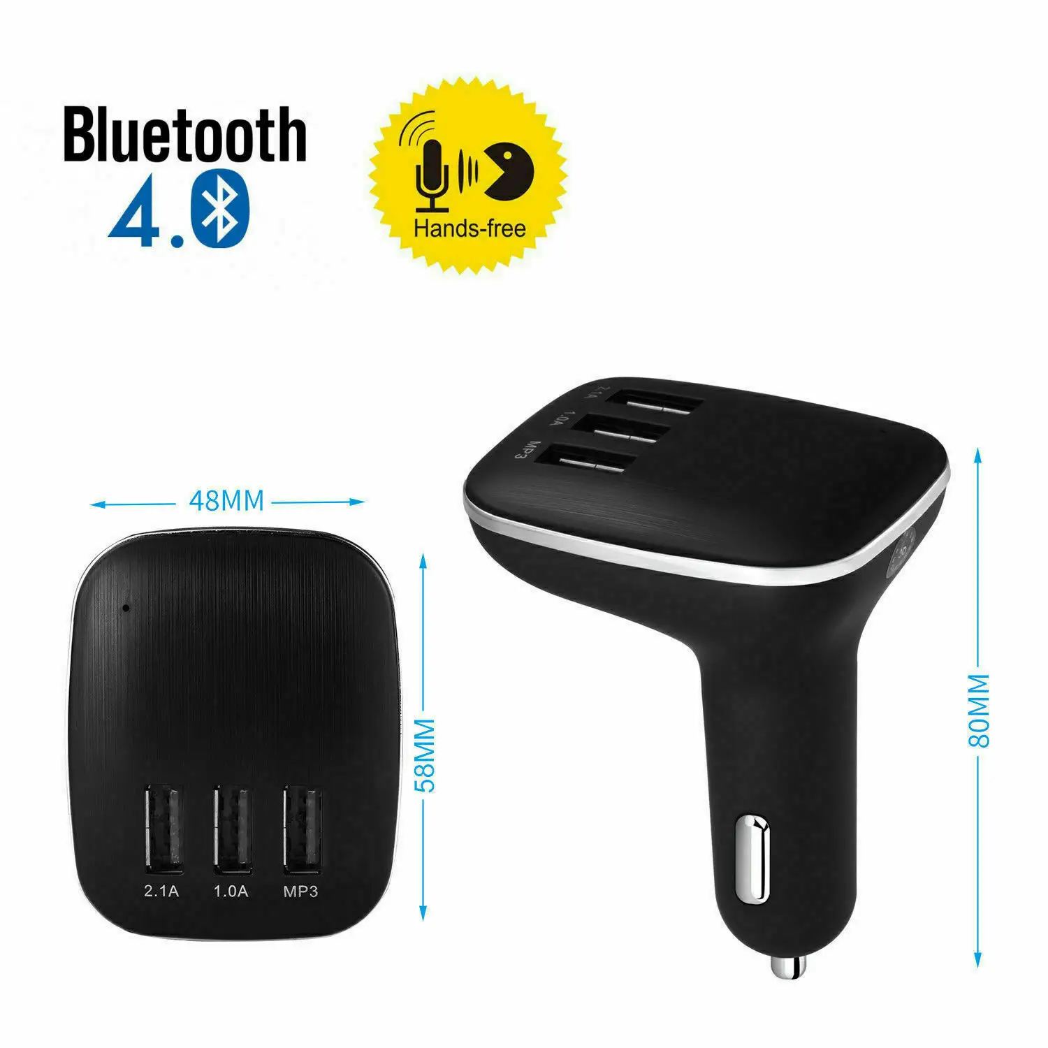 Car Kit Handsfree LCD MP3 Player Radio FM Transmitter Wireless Bluetooth USB/SD by All Mart Bristol Ltd
