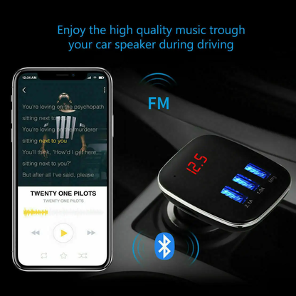 Car Kit Handsfree LCD MP3 Player Radio FM Transmitter Wireless Bluetooth USB/SD by All Mart Bristol Ltd