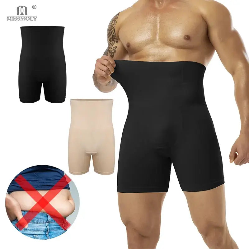 Men Slimming Brief High Waist Breathable 3D Pouch Underwear Tummy Control Boxer Belly Flat Shapewear Pant Compression Shorts by All Mart Bristol Ltd