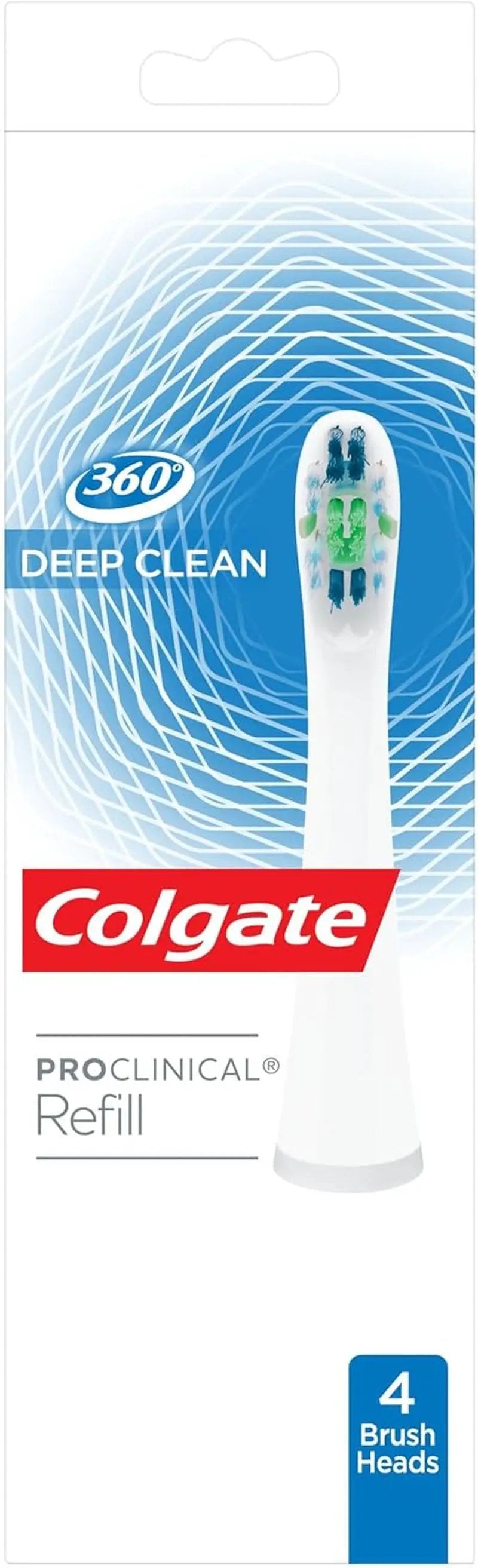 360 Deep Clean Proclinical Soft Bristle Toothbrush Heads - 4 Pack for Superior Plaque Removal by All Mart Bristol Ltd