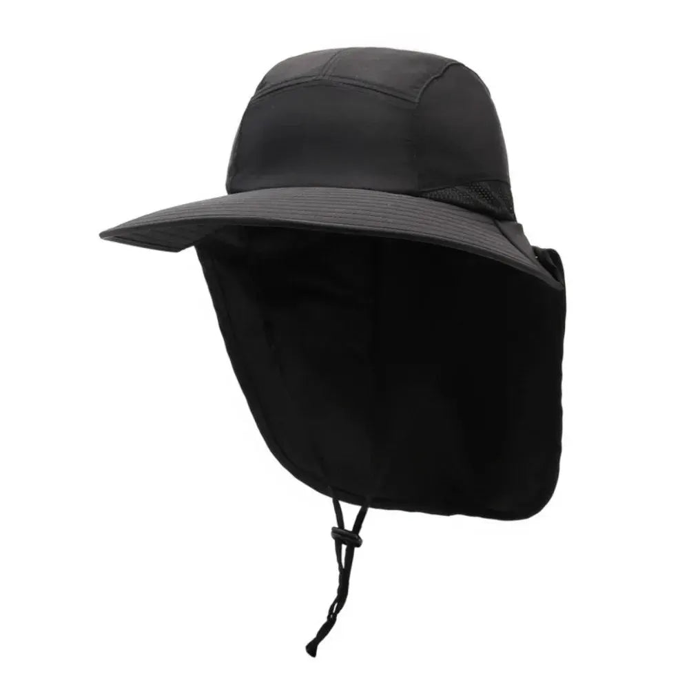 Fashion Wide Brim Outdoor Sun Hat Adjustable UV Protection Fisherman Cap with Neck Flap Quick-drying Bucket Cap Women by All Mart Bristol Ltd