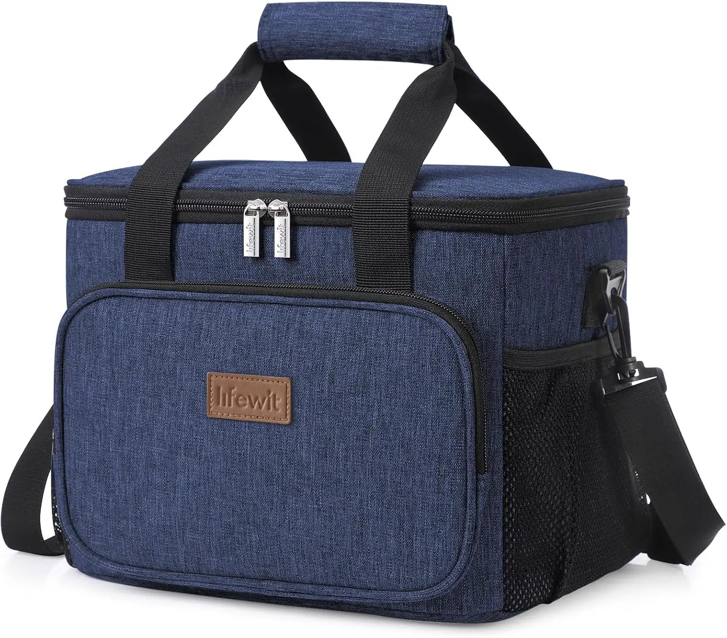 Stylish Black Insulated Lunch Bag - 9L Soft Cooler Tote for Adults, Perfect for 12 Cans by All Mart Bristol Ltd