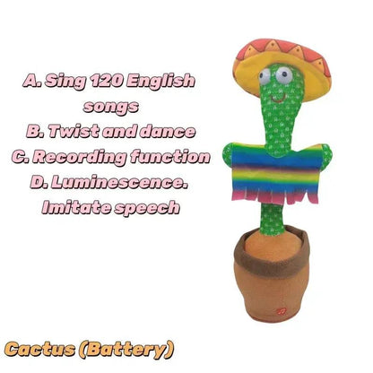 1Pc Dancing Cactus Toy,Repeat Talking ,Song Speaker Wriggle Dancing Sing Talk, Plushie Stuffed ,Interaction and Decoration by All Mart Bristol Ltd