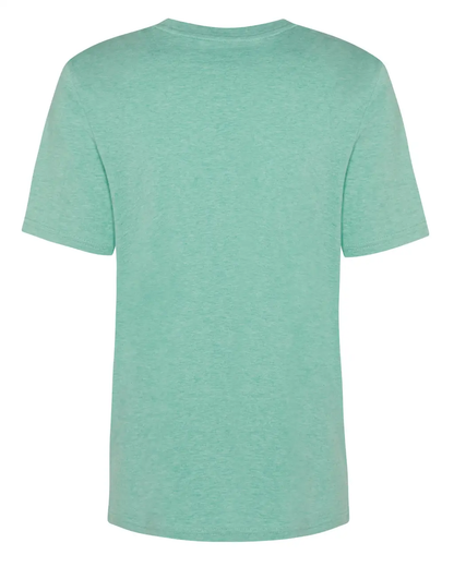 Fish Embroidered T-Shirt Heather Green by All Mart Bristol Ltd