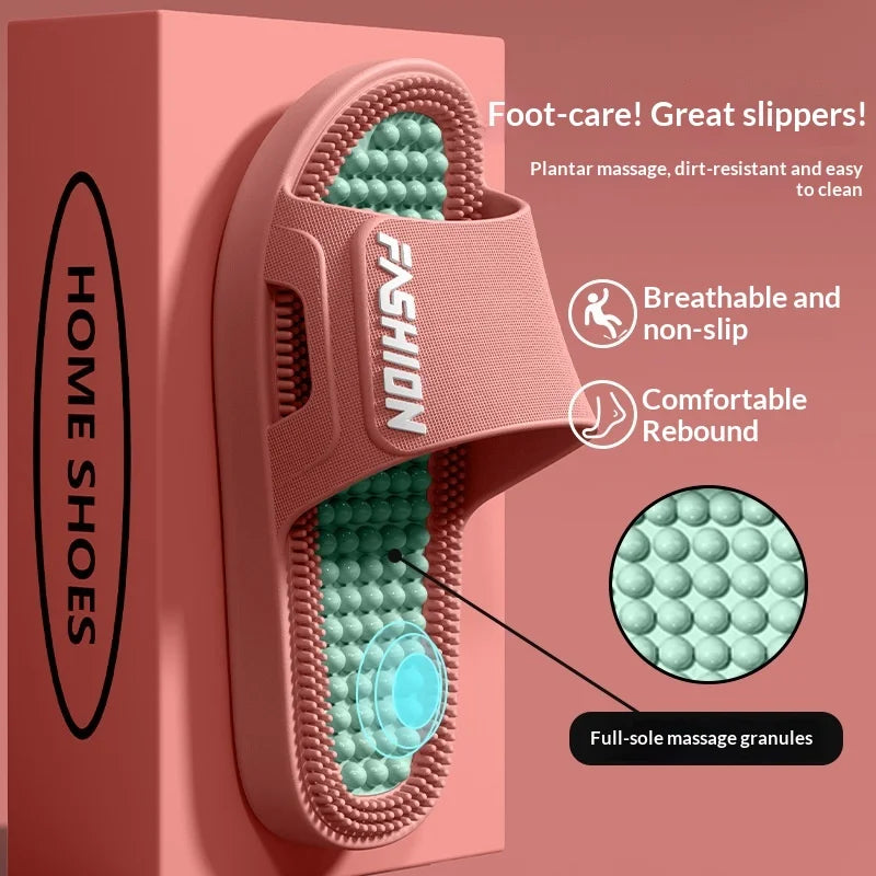 Women Men Acupressure Massage Slippers Soft EVA Anti-Slip Ergonomic Reflexology Slides for Home Bathroom Indoor Outdoor Foot by All Mart Bristol Ltd