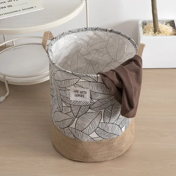 foldable leaves laundry basket organizer for dirty clothes for home storage~5658 by All Mart Bristol Ltd