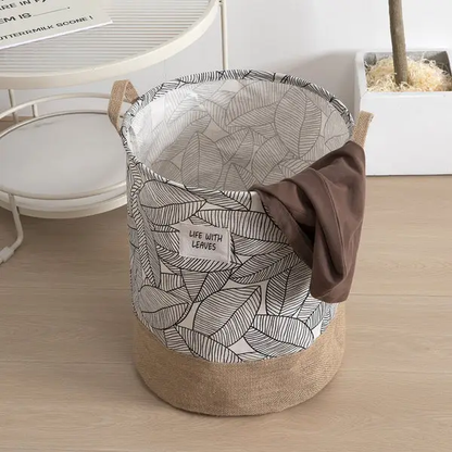 foldable leaves laundry basket organizer for dirty clothes for home storage~5658 by All Mart Bristol Ltd