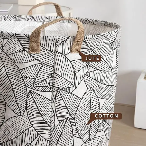 foldable leaves laundry basket organizer for dirty clothes for home storage~5658 by All Mart Bristol Ltd