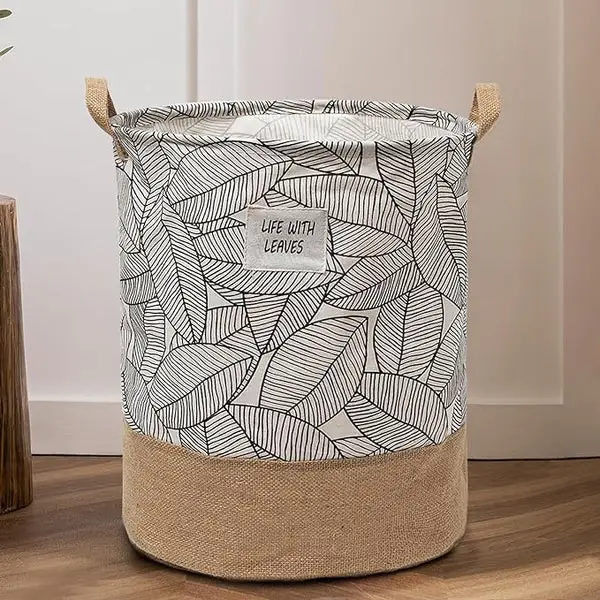foldable leaves laundry basket organizer for dirty clothes for home storage~5658 by All Mart Bristol Ltd