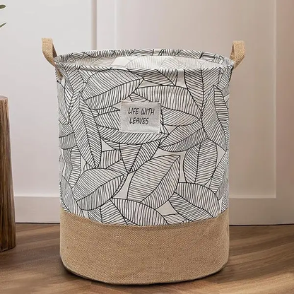 foldable leaves laundry basket organizer for dirty clothes for home storage~5658 by All Mart Bristol Ltd