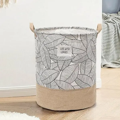foldable leaves laundry basket organizer for dirty clothes for home storage~5658 by All Mart Bristol Ltd