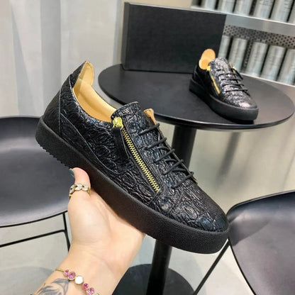 European Station Men's Cowhide Fashion Casual Board Shoes by Dropshipman