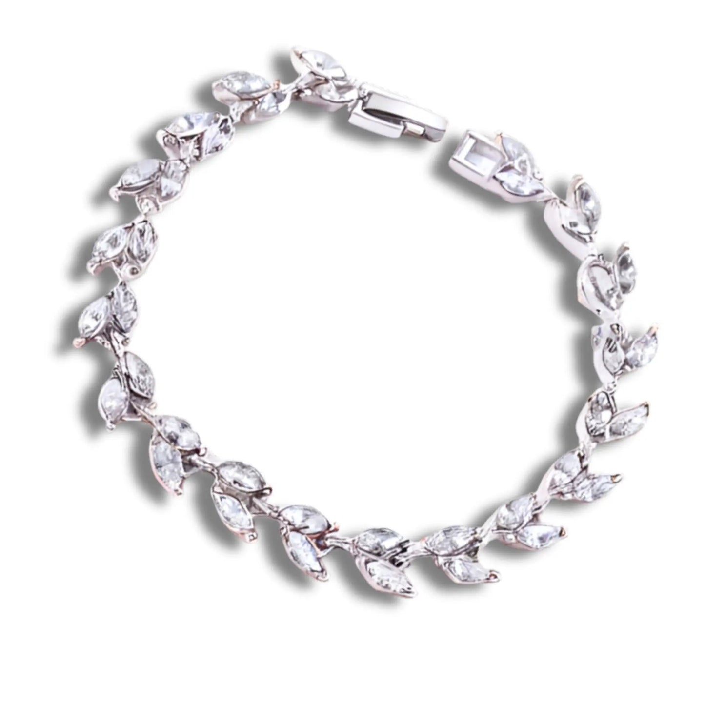 Silver Diamante Navette Bracelet by Aye Do Gifts