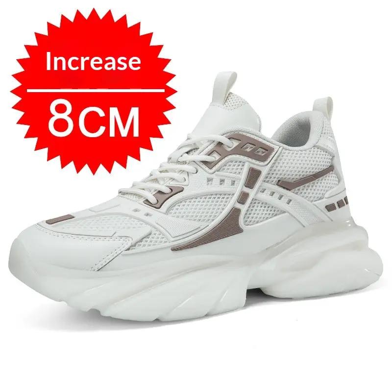 Autumn Winter Mesh Breathable Invisible Height-Boosting Casual Sneakers by Dropshipman