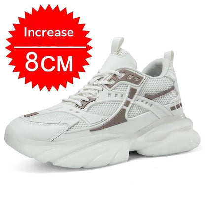 Autumn Winter Mesh Breathable Invisible Height-Boosting Casual Sneakers by Dropshipman