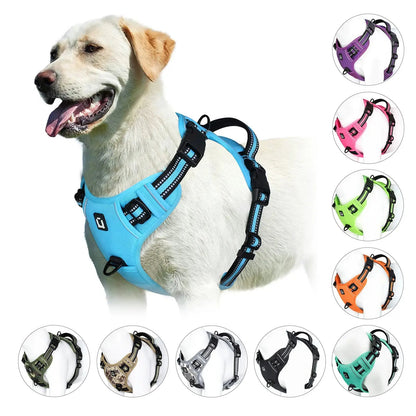 No Pull Dog Harness, Adjustable Soft Padded Pet Vest with Easy Control Handle by All Mart Bristol Ltd