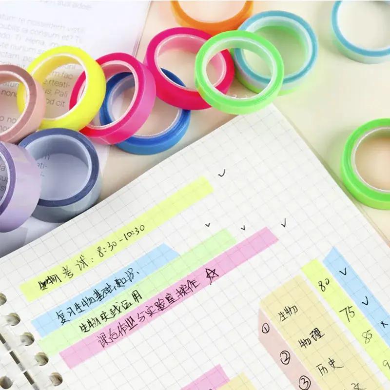5 Roll 5 Colors Stickers Transparent Fluorescent Index Tabs Flags 5M Sticky Note Stationery Children Gift School Office Supplies by All Mart Bristol Ltd