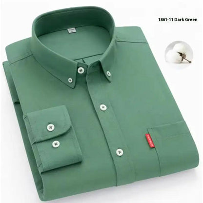 Pure Cotton Washed Oxford Woven Shirts Men by Dropshipman