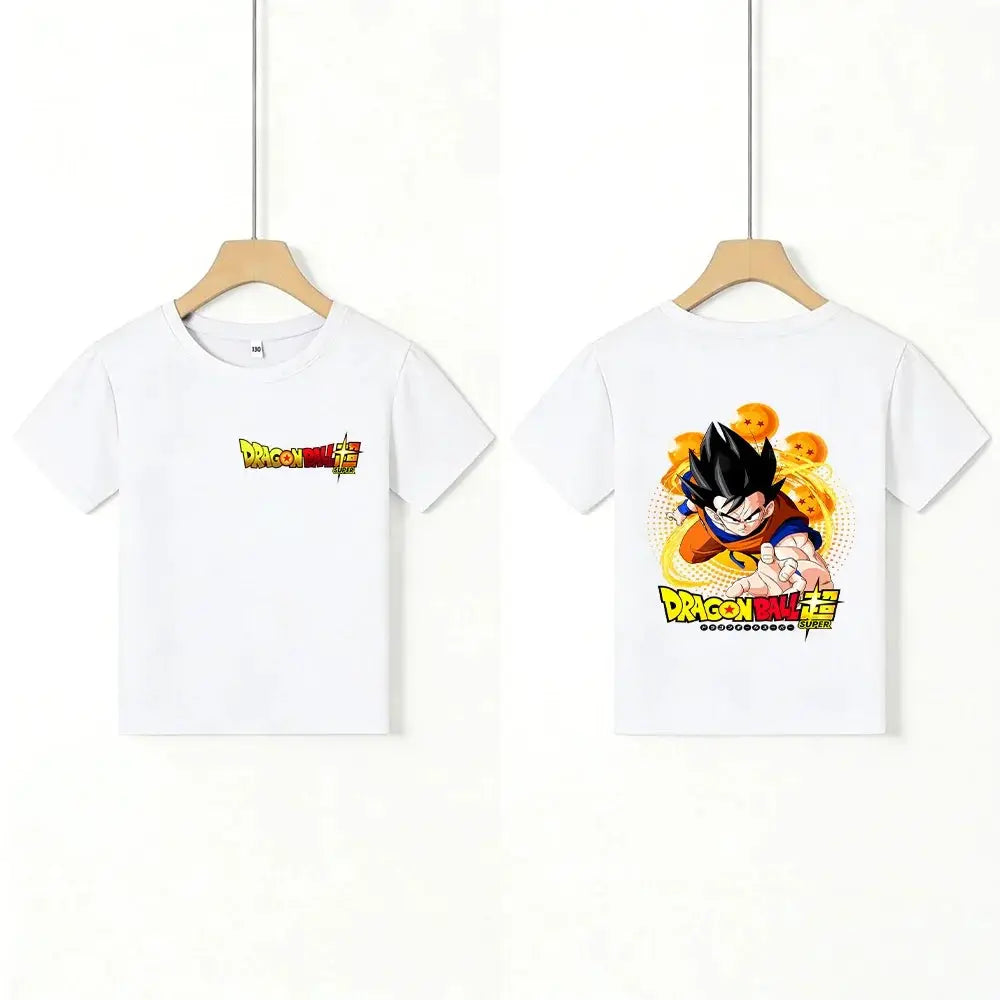 Kids T - Shirt Dragon Ball Goku & Great Ape Print, Cartoon Anime - Themed Casual Cotton Tee for Boys Girls, Cool Graphic Childre by All Mart Bristol Ltd