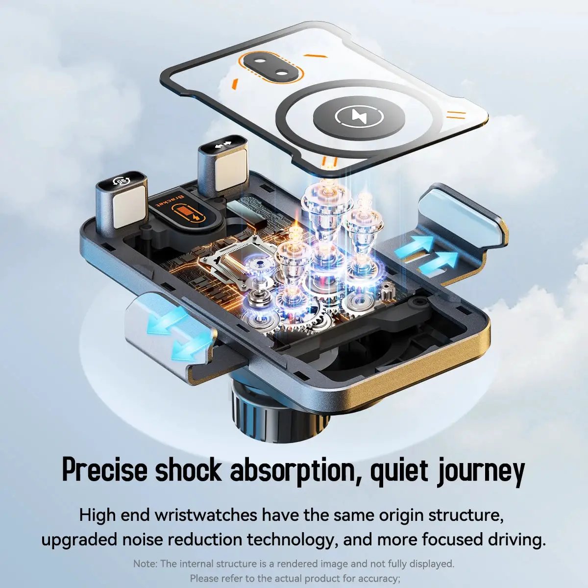 Car Universal Air Vent Electric Rotating Opening Closing Phone Holder 15W Wireless Charger Dual Coil Smart Phones Fast Charging by All Mart Bristol Ltd