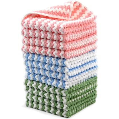 Microfiber Cleaning Cloth,Super Absorbent 10 Pcs Dish Towels for Kitchen,Fast Drying Dish Cloth for Washing Dishes, Lint Free Dish Drying Towels, Reusable Kitchen Towels Set by All Mart Bristol Ltd