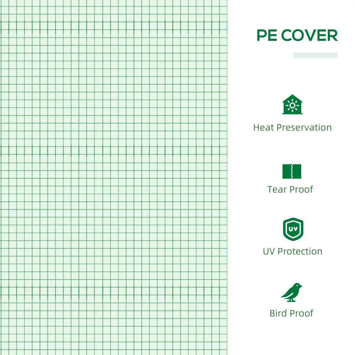 Mini Greenhouse, with Durable PE Cover, 119x60x60cm by Outsunny