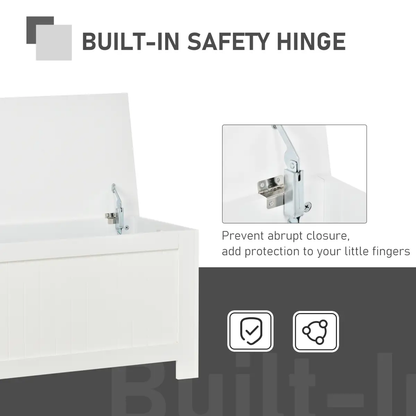 Large Storage Box Toy Chest with Lid & Safety Hinges by HOMCOM