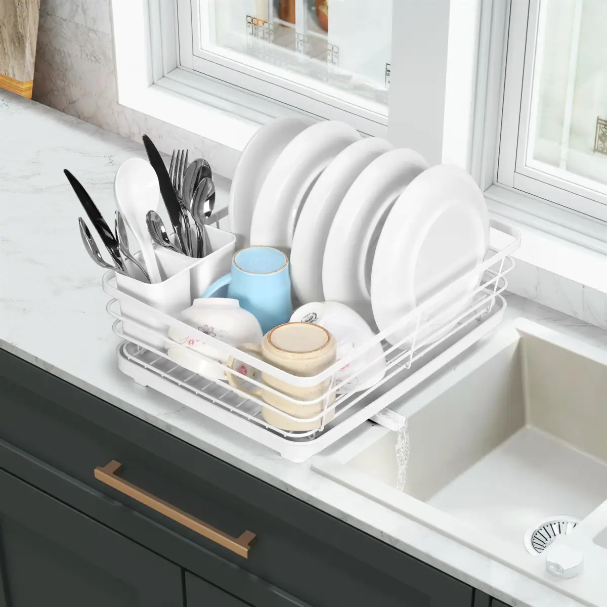 VINSANI WHITE DISH RACK 1010437 by Vinsani