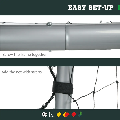 SPORTNOW 8ft x 5ft Football Goal, Simple Set Up Football Training Net by SPORTNOW